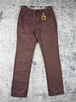 Fat Face Trousers Mens W30 L30 Burgundy Slim Tapered Chino Casual NWT - 30 Regular