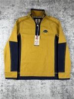 Fat Face Jumper Mens Extra Small Yellow Airlie 1/4 Zip Pullover Sweatshirt Heavy - XS Regular