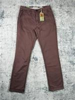Fat Face Trousers Mens W30 L30 Burgundy Slim Tapered Chino Casual NWT - 30 Regular