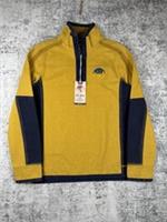 Fat Face Jumper Mens Extra Small Yellow Airlie 1/4 Zip Pullover Sweatshirt Heavy - XS Regular