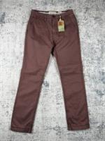 Fat Face Trousers Mens W30 L30 Burgundy Slim Tapered Chino Casual NWT - 30 Regular