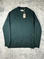 Fat Face Jumper Mens 3XL XXXL Green Fisherman Crew Neck Sweater Chunky Knit - 3XL Regular