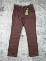 Fat Face Trousers Mens W30 L30 Burgundy Slim Tapered Chino Casual NWT - 30 Regular