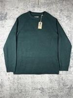 Fat Face Jumper Mens XXL 2XL Green Fisherman Crew Neck Sweater Chunky Knit - XL Regular