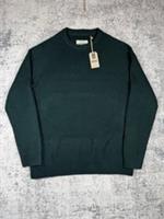 Fat Face Jumper Mens 2XL XXL Green Fisherman Crew Neck Sweater Chunky Knit NWT - L Regular