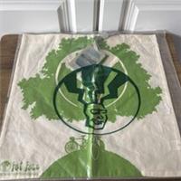 Fat Face Fabric Tote Bag Cream & Green Cotton Tote Bag 14" x 14" Brand New