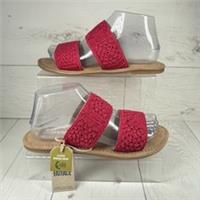Fatface Penelope crochet slider Sandal UK 5 Boho Pink Ladies Comfort RRP £59.50