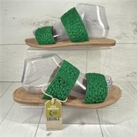 Fatface Penelope crochet slider Sandal UK 6.5 Boho Green Ladies Comfort £59.50