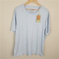 FAT FACE T-Shirt Mens XXL Blue Minimalist Organic Sustainable Crew Neck Plain - 2XL Regular