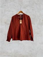 Fat Face Nellie Broderie Blouse Rust Brown Size 16 BNWT - 16 Regular