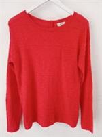Fat Face Ladies Tomato Red Cardigan Cotton/Linen Blend Fine Knit RRP £49.50 - 6 Regular