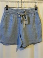 FatFace Cassie blue 100% linen pull on shorts size 12 BNWT
