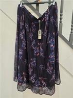 Fat Face Floral Pleated Skirt, Size 24 - 24 Regular