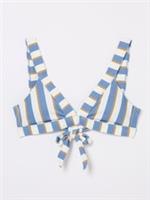 FatFace Womens Blue Striped Bikini top in Stripe
