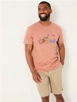 FatFace Mens Brown Printed Short sleeved Crew T-shirt