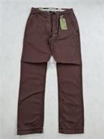 Fat Face Trousers Mens W30 L30 Burgundy Slim Tapered Chino Casual NWT - 30 Regular