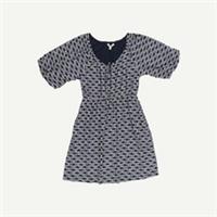 FatFace Womens Navy A line Above Knee Dress 12 Regular - 12 Regular