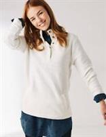 RRP £55, NEW FAT FACE Newbury Ivory Half Neck Jumper - S Regular
