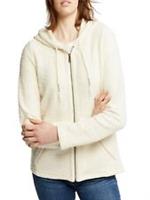 NEW Fat Face Ivory Hemsby Textured Zip Through Hoodie - 10 Regular