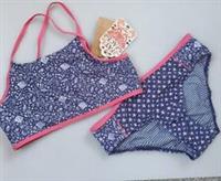 New Fat Face Girls Bikini Set Age 12-13 Sun Protection UPF 40 Floral Fish