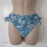 BNWT Fat Face MCS Bikini Bottoms Size 10 Teal Ruched Sides - 10 Regular