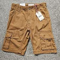 New Fat Face Lulworth Boys Cargo Shorts Tan Age 8-9 Years Adjustable Waist