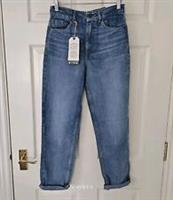 Fat Face Mom Jeans Size 6 New With tags Blue Rolled Up - 6 Regular