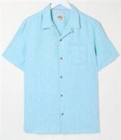 Fat Face Mens Short Sleeve Linen Casual Shirt XS Turquoise New RRP £52 - XS Regular