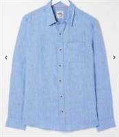Fat Face Mens Long Sleeve Linen Shirt Blue 3XL Regular New RRP £58 - 3XL Regular