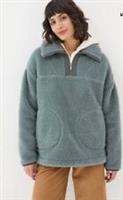 Fat Face Womens Parker Half Zip Neck Super Soft Fleece XS New RRP £65 Blue - XS Regular