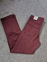 Fat Face Straight Jeans Trousers Size 34 Regular Stretch Burgundy BNWT - 34 Regular