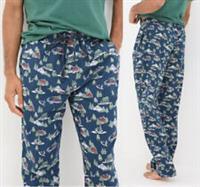 FAT FACE NAVY BLUE JEEP MENS WINTER PYJAMA PJ BOTTOMS LOUNGE PANTS size L LARGE - L Regular