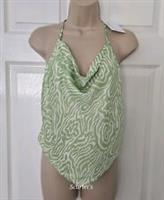 & Other Stories Top Strappy Green Animal Print Size EU 38 Festival Beach New - 38 Regular