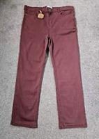 Fat Face Straight Jeans Trousers Size 40 Regular Stretch Burgundy BNWT - 40 Regular