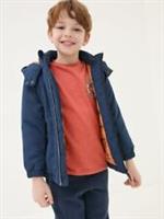 FATFACE Archie Navy Blue Boys Hooded Padded Jacket - Size: 9-10 years (£42rrp!!)