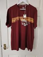 Fat Face Land Rover Top T Shirt Size Medium Burgundy Red New - M Regular