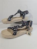 Fat Face Ettie Sandals Size 42 UK 8 Blue Floral Comfort Walking New RRP £29.50