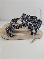 Fat Face Ettie Sandals Size 39 UK 6 Blue Floral Comfort Walking New RRP £29.50