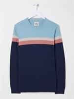 Fat Face Mens Rye Stripe Crew Neck Jumper XL Multi New RRP £49.50 with Cashmere - XL Regular