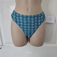 Fat Face Bikini Bottoms Size 10 Daisy Diamond Pattern Teal Green New With Tags - 10 Regular