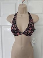 Fat Face Bikini Top Monkeys Pattern Size 16 Halterneck Tie Closure New With Tags - 16 Regular