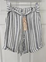 Fat Face Lily Shorts Linen Blend Size 8 Belt Pockets Part Elasticated Waist BNWT