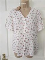Fat Face Savannah Top Blouse Prarie Meadow Ivory & Pink Floral Size 10 BNWT - 10 Regular