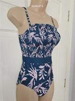 Fat Face Swimming Costume Size 10 MCS Seaweed Swimsuit Removeable Straps Shirred - 10 Regular
