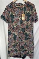LADIES FAT FACE BLACK AND FLORAL DRESS. SIZE 14. BNWT - 14 Regular