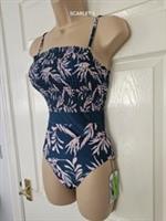 Fat Face Swimming Costume Size 8 MCS Seaweed Swimsuit Removeable Straps Shirred - 8 Regular