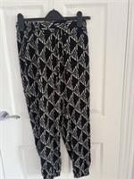 FatFace Lyme Mono Geo Trousers size 8 black white BNWT - 8 Regular