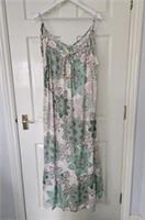 Fat Face Maxi Dress Lillian Size 18 Natural Mosaic Geometric New With Tags - 18 Regular