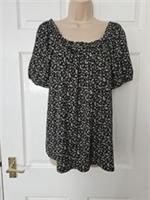 Fat Face Leia Top Sunshine Ditsy Floral Size 14 Elasticated Neck New With Tags - 14 Regular