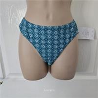 Fat Face Bikini Bottoms Size 14 Daisy Diamond Pattern Teal GreeN New With Tags - 14 Regular